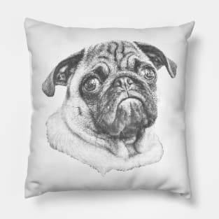 Pug (Black) Pillow