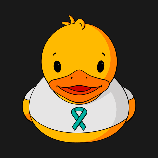 Ovarian Cancer Awareness Rubber Duck by Alisha Ober Designs