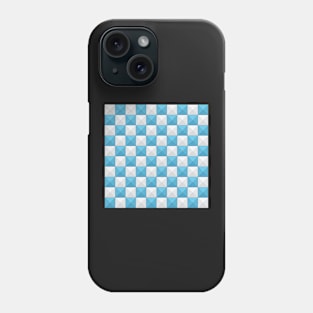 Blue and White Checkered Squares Phone Case