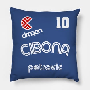 Drazen Petrovic Retro Croatia Basketball Jersey Pillow