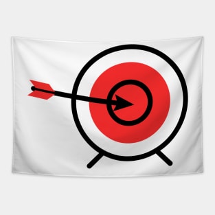 red black target archery design Tapestry