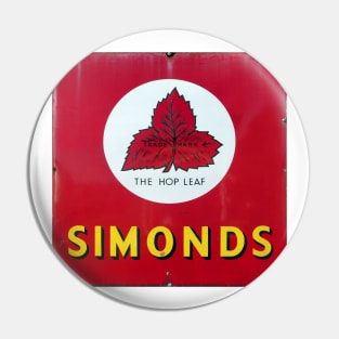 Simonds Beer, vintage enamel sign. Pin