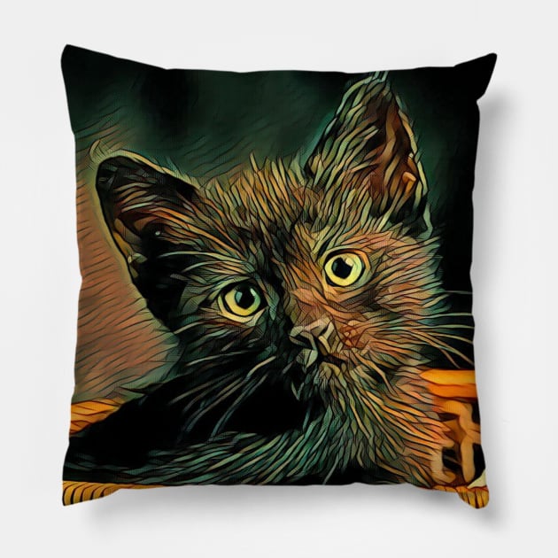 CAT REAL PHOTO Pillow by CATUNIVERSE