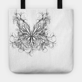 Elegant Butterfly Sketch Tote