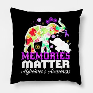 Elephant  Matter Alzheimer Alzheimer's Awareness Pillow