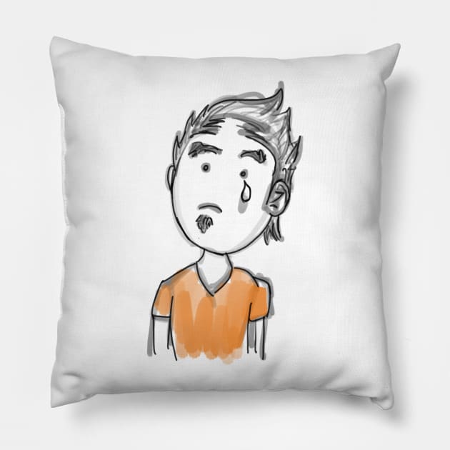 SAD BOY Pillow by al7addad