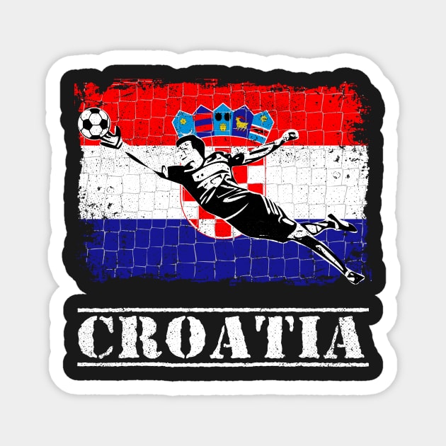 Croatia Soccer Goalie Goal Keeper Shirt Magnet by zeno27