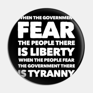 Fear the people Pin