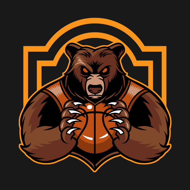 Bear Playing Basketball by saigon199x