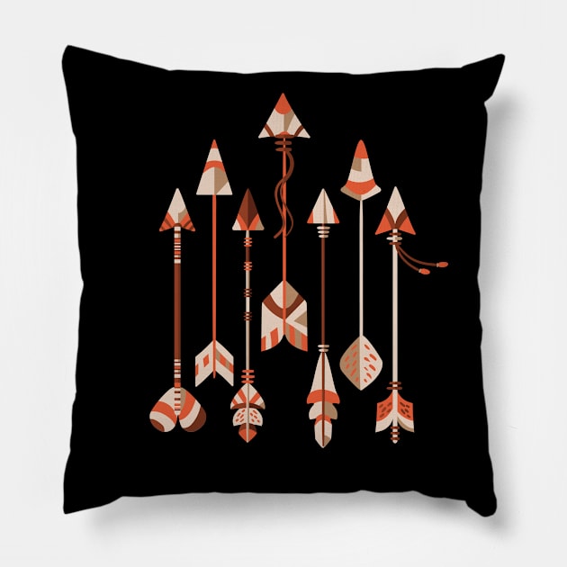 Tribal Arrows Pillow by origato