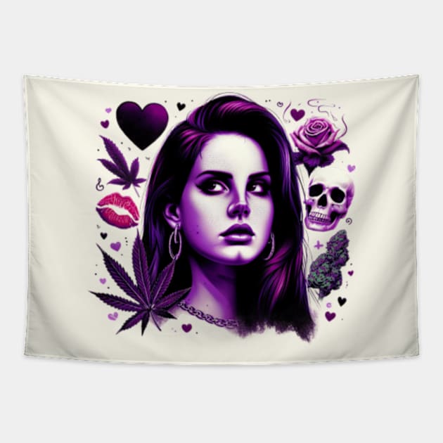 Lana Del Rey - High and Mighty Tapestry by Tiger Mountain Design Co.