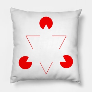 The Kanizsa Triangle Illusion Pillow