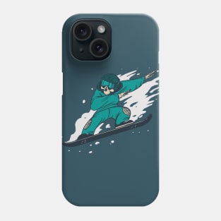 Snowboarding Skeleton Phone Case