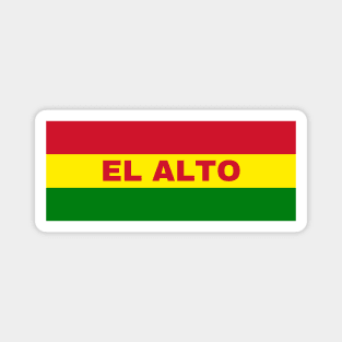 El Alto City in Bolivian Flag Colors Magnet