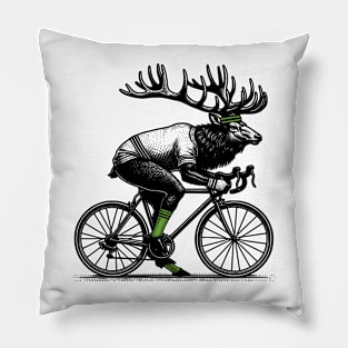 Cycling Elk Pillow