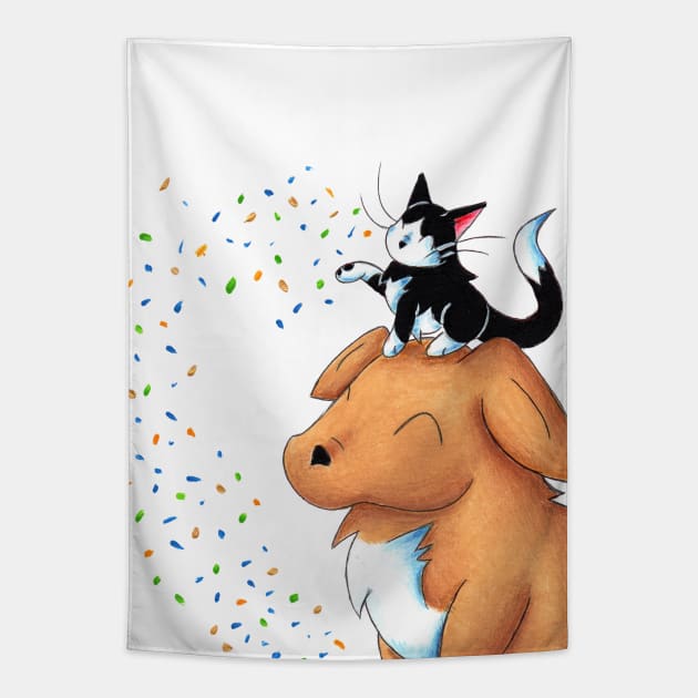 Birthday Buddies Tapestry by KristenOKeefeArt