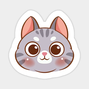 Cartoon cute cat face Magnet