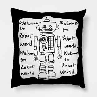 Robot Land Pillow