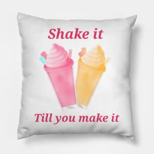 Cute and funny milkshakes - type 2 Pillow