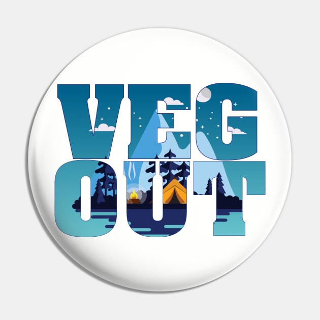 Veg Out Pin by Mint Tees