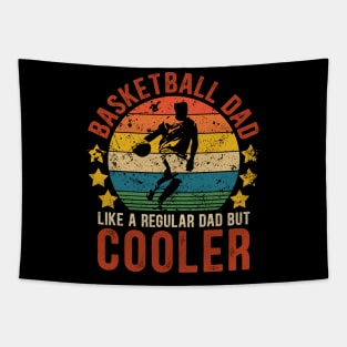 Basketball Dad Funny Vintage Basketball Father's Day Gift Tapestry