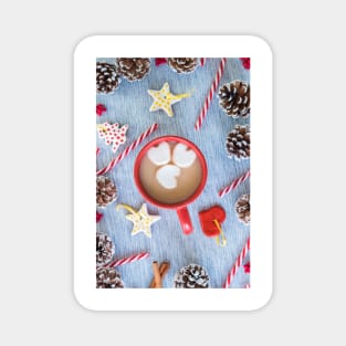 Cozy Christmas Hot Chocolate Magnet