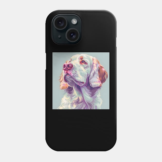 Clumber Spaniel in 80's Phone Case by NatashaCuteShop