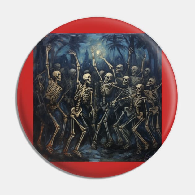 Skeleton Dance: Tropical Pin by EpicFoxArt