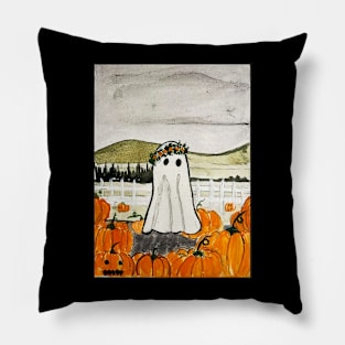 october scary pumpkin Pillow