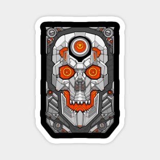 Mecha skull card Magnet