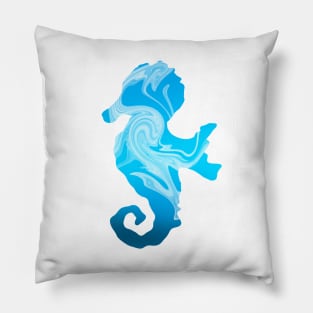 Seahorse Silhouette Pillow