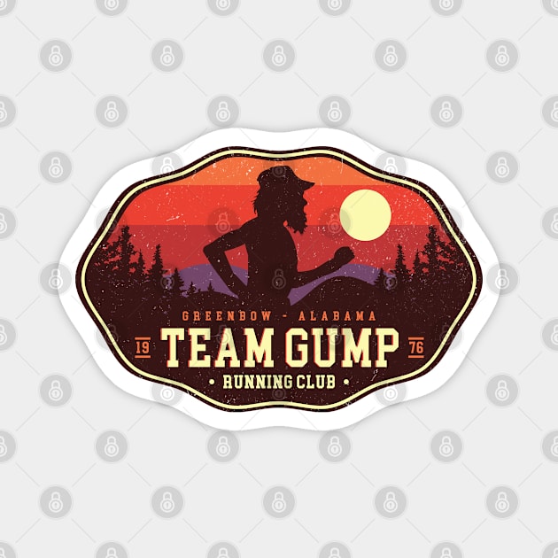 Team Gump Running Club Magnet by Three Meat Curry