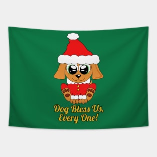 Dog Bless Us Every One - Funny Christmas Tapestry