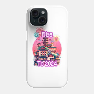 Chinese New Year: Rise to 2024 with Pixel Art Fireworks Phone Case