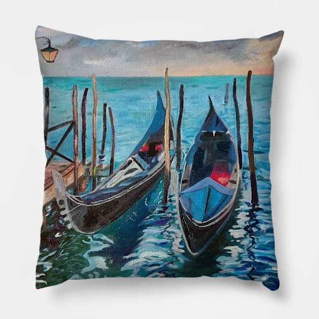 two boats Pillow by Irina_Reznikova