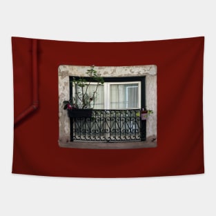 Antique Wrought Iron Window Tapestry