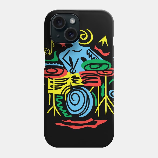 Modern Stylish Drummer Phone Case by jazzworldquest