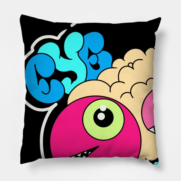 Eyes monster Pillow by Apxwr