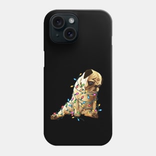 Pug lovers christmas time Phone Case