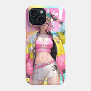 AKIBA DRIP - 🩷🟨🩵「 ✦ SUMMERTIME✦ 」🩷🟨🩵 ANIME MANGA NEXTLVL ART Phone Case