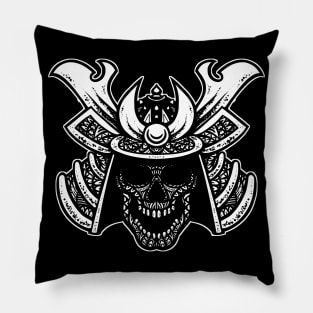 Skull Samurai Tribal Pillow