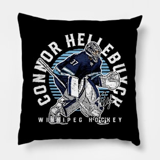 connor hellebuyck emblem Pillow