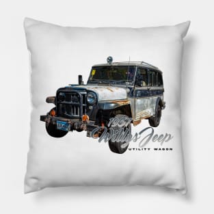 1957 Willys Jeep Utility Wagon Pillow