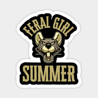 Feral Girl Summer Magnet