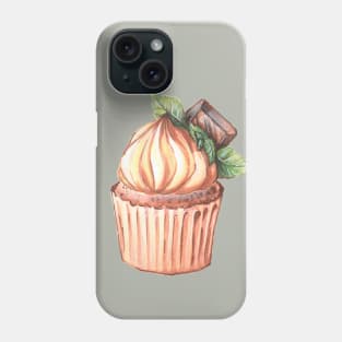 Chocolate Mint Cupcake Phone Case