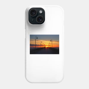 The pier at sunset Phone Case