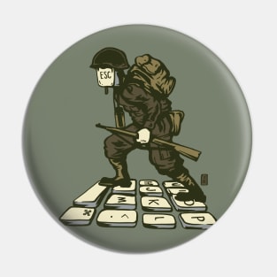 Keyboard Warrior Pin