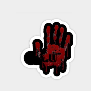 creepy bloody hand C.A.U (creepy and unexplained) Magnet