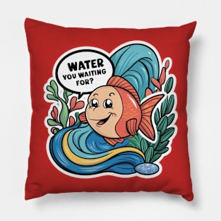 Water You Waiting For Undersea. Pillow