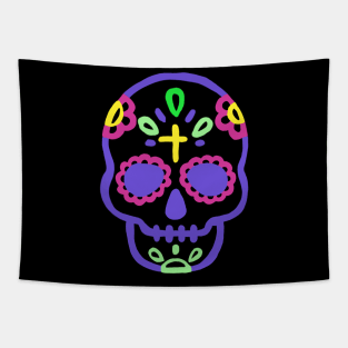 La Calavera Catrina Sugar Skull Dia De Los Muertos Day Of The Dead Tapestry